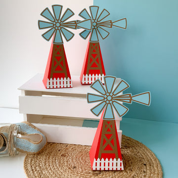 Pinfliers Farm Theme Birthday Party Decorations|6 Paper Return Favor Boxes for Kids,Boys| Birthday Table Decoration Items